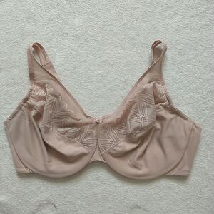 Glamorise Wonder Wire Minimizer Bra 46DD Beige Nude 9003 Underwire Full Coverage